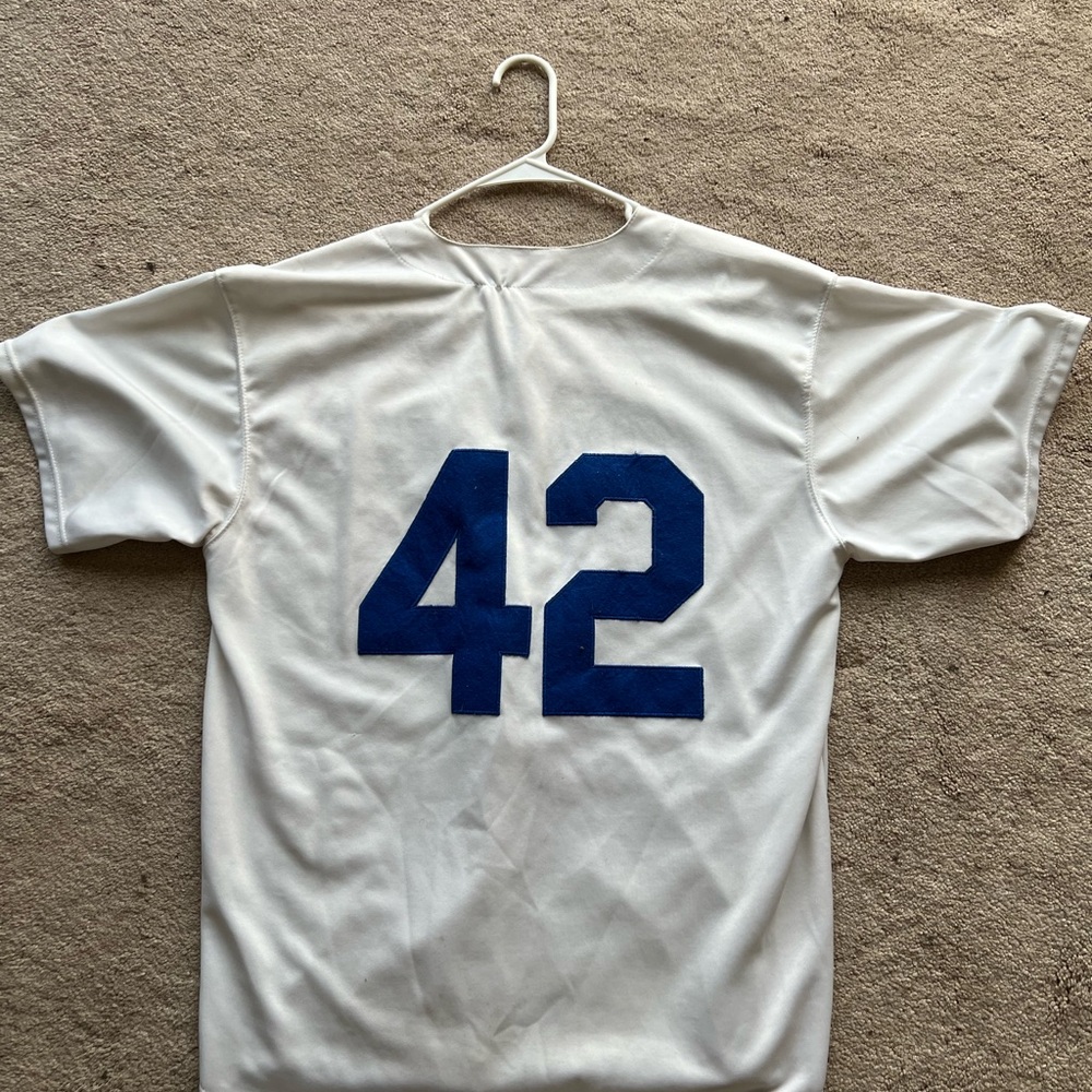 Mitchell and Ness Brooklyn Dodgers Jackie Robinson Jersey 1955 patch